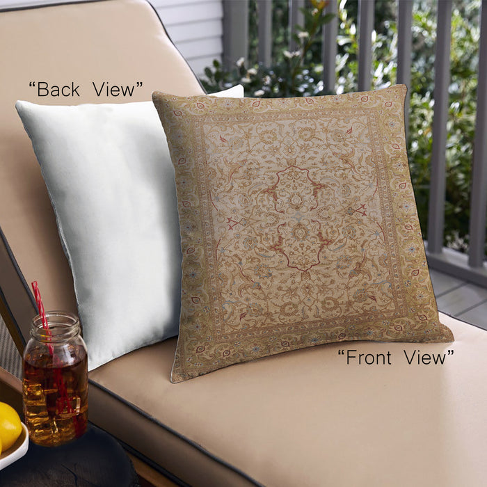 Front View of Mid-Century Modern Urban Square Mahogany Brown Throw Pillow, 18 inch by 18 inch, pwurb866