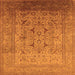 Square Oriental Orange Traditional Rug, urb866org