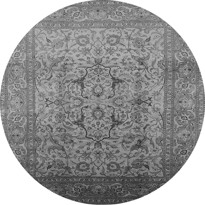 Round Oriental Gray Traditional Rug, urb866gry