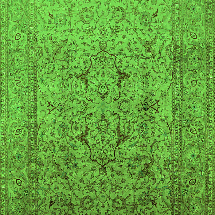 Oriental Green Traditional Rug, urb866grn
