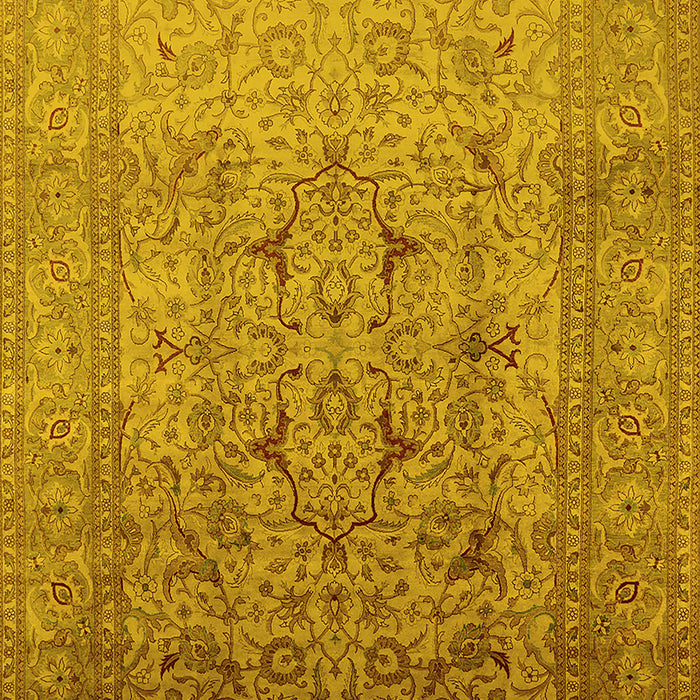 Oriental Yellow Traditional Rug, urb866yw