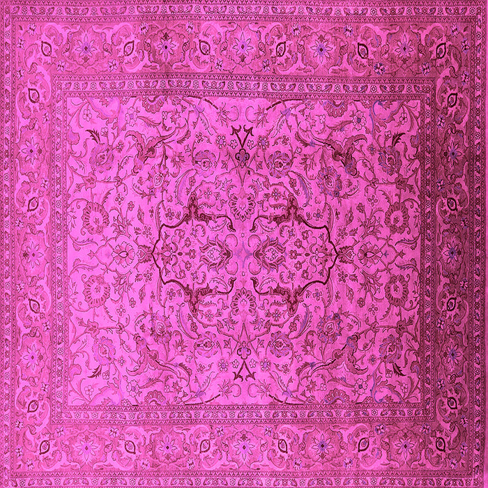 Square Oriental Pink Traditional Rug, urb866pnk
