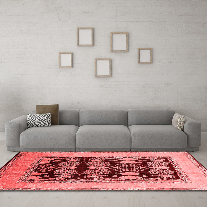 Traditional Red Washable Rugs