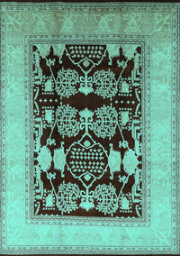 Oriental Turquoise Traditional Rug, urb867turq