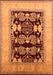 Machine Washable Oriental Orange Traditional Area Rugs, wshurb867org