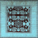 Square Oriental Light Blue Traditional Rug, urb867lblu