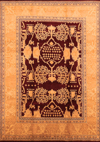 Oriental Orange Traditional Rug, urb867org