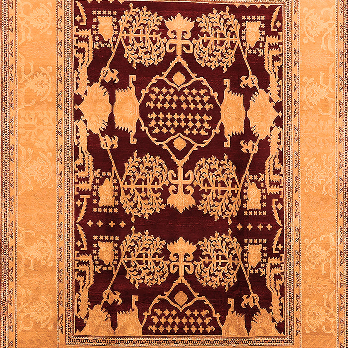 Oriental Orange Traditional Rug, urb867org