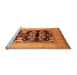 Sideview of Machine Washable Oriental Orange Traditional Area Rugs, wshurb867org