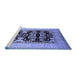 Sideview of Machine Washable Oriental Blue Traditional Rug, wshurb867blu