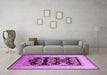 Machine Washable Oriental Purple Traditional Area Rugs in a Living Room, wshurb867pur