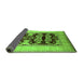 Sideview of Oriental Green Traditional Rug, urb867grn
