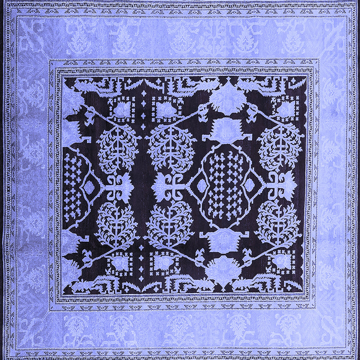 Square Oriental Blue Traditional Rug, urb867blu