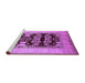 Sideview of Machine Washable Oriental Purple Traditional Area Rugs, wshurb867pur