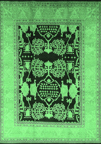 Oriental Emerald Green Traditional Rug, urb867emgrn