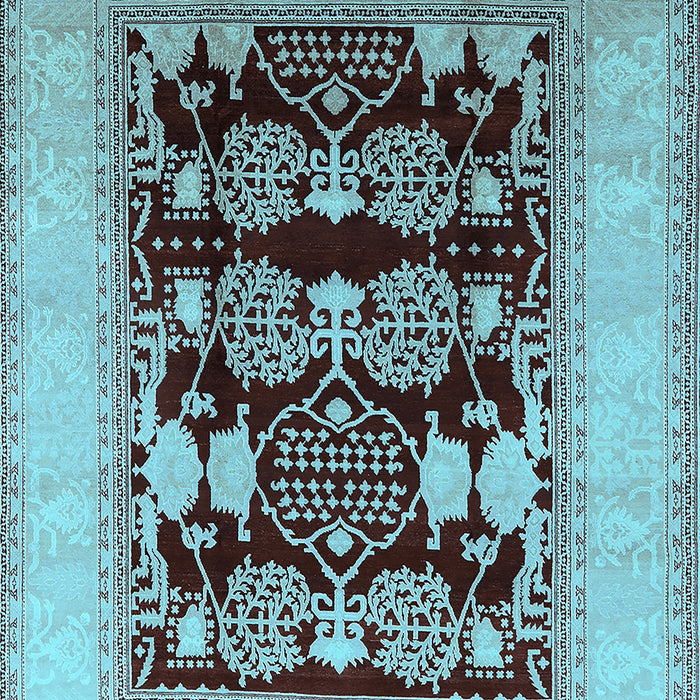 Oriental Light Blue Traditional Rug, urb867lblu