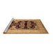 Sideview of Machine Washable Oriental Brown Traditional Rug, wshurb867brn