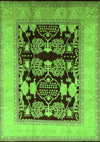 Oriental Green Traditional Rug, urb867grn