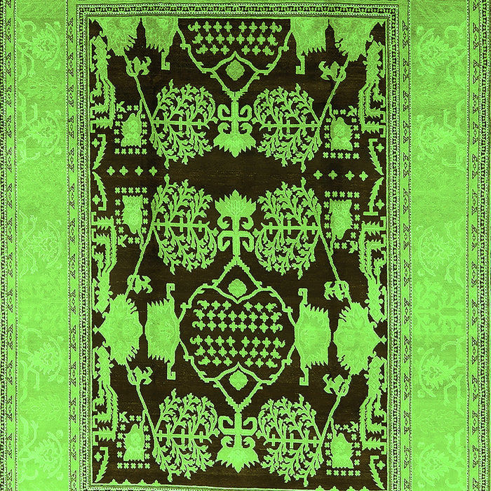 Oriental Green Traditional Rug, urb867grn