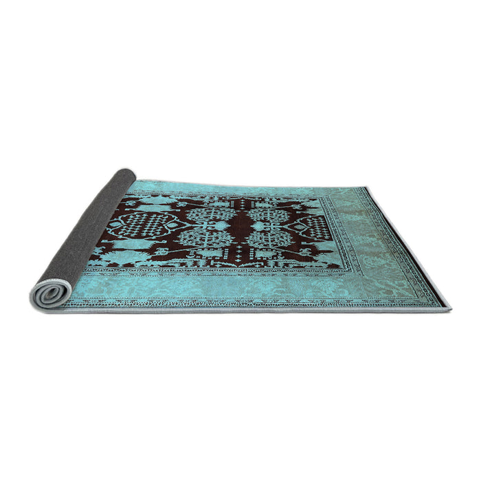 Sideview of Oriental Light Blue Traditional Rug, urb867lblu