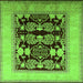 Square Oriental Green Traditional Rug, urb867grn
