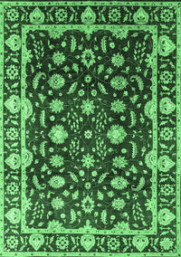 Oriental Emerald Green Traditional Rug, urb868emgrn