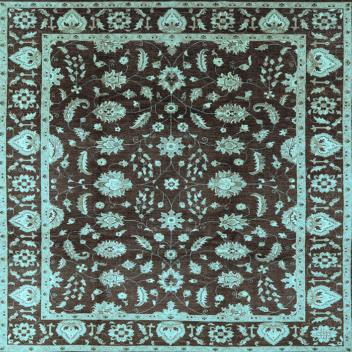 Square Oriental Light Blue Traditional Rug, urb868lblu