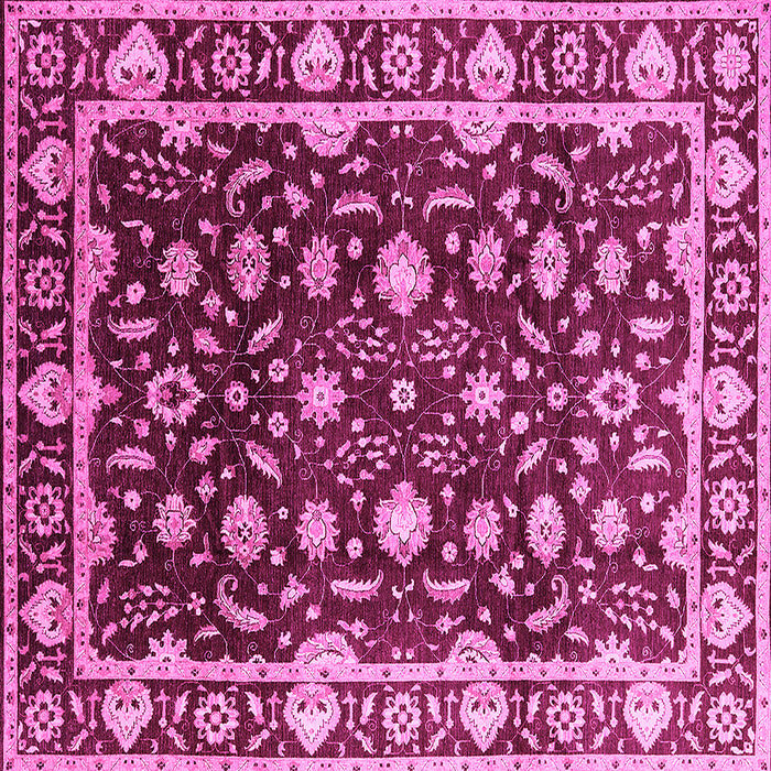 Square Oriental Pink Traditional Rug, urb868pnk