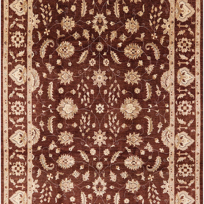 Mid-Century Modern Brown Sand Brown Oriental Rug, urb868