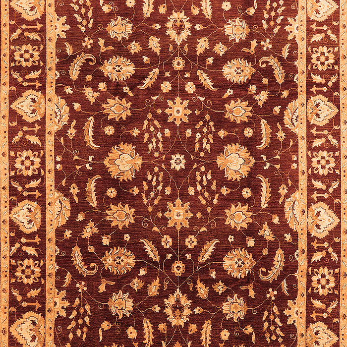 Machine Washable Oriental Orange Traditional Area Rugs, wshurb868org