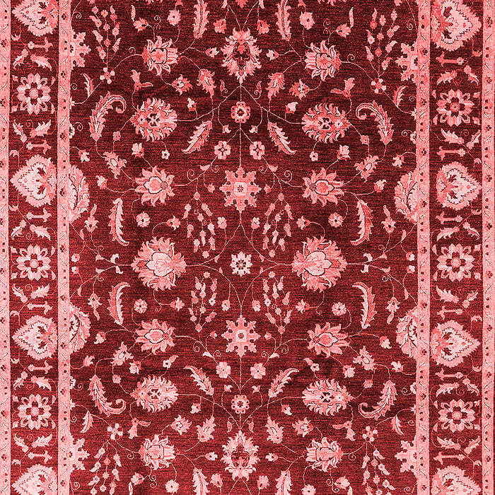 Machine Washable Oriental Red Traditional Rug, wshurb868red
