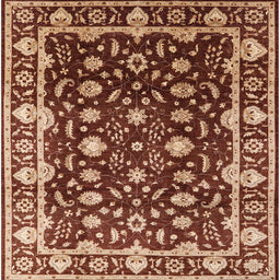Square Machine Washable Industrial Modern Brown Sand Brown Rug, wshurb868