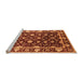 Sideview of Machine Washable Oriental Orange Traditional Area Rugs, wshurb868org