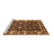 Sideview of Machine Washable Oriental Brown Traditional Rug, wshurb868brn