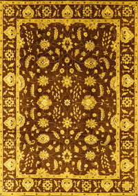 Oriental Yellow Traditional Rug, urb868yw