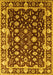 Oriental Yellow Traditional Rug, urb868yw