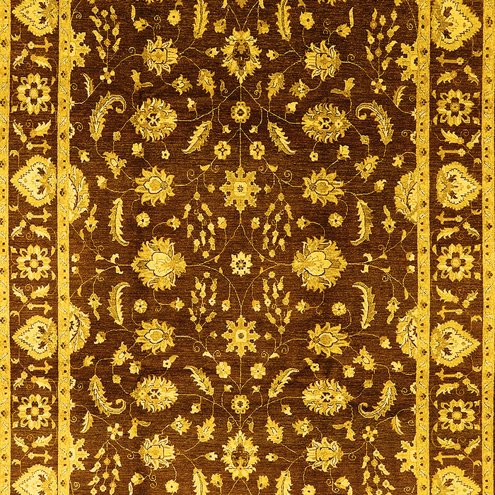 Oriental Yellow Traditional Rug, urb868yw
