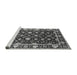 Sideview of Machine Washable Oriental Gray Traditional Rug, wshurb868gry