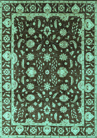 Oriental Turquoise Traditional Rug, urb868turq
