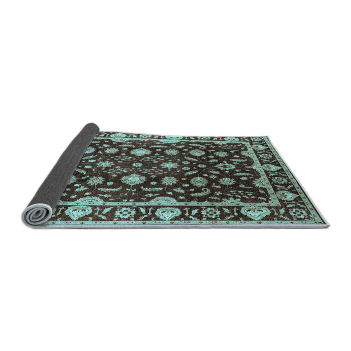 Sideview of Oriental Light Blue Traditional Rug, urb868lblu