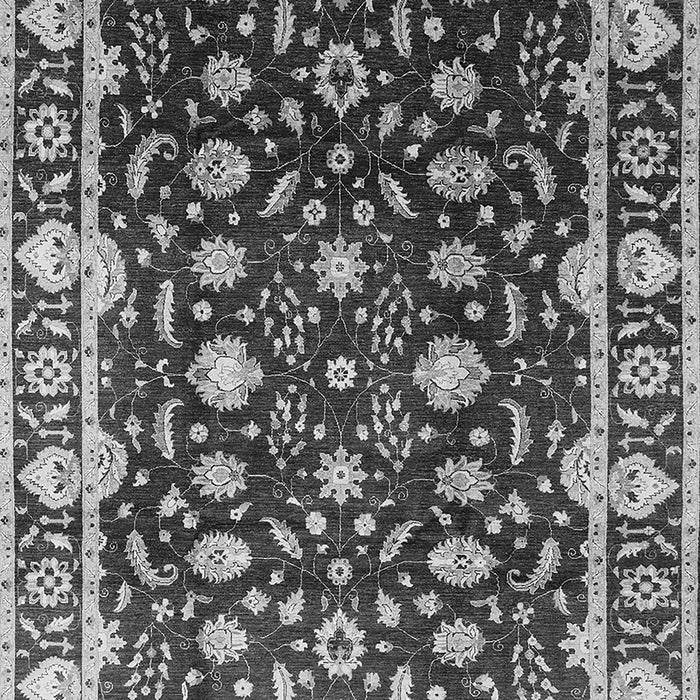 Machine Washable Oriental Gray Traditional Rug, wshurb868gry