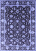 Machine Washable Oriental Blue Traditional Rug, wshurb868blu