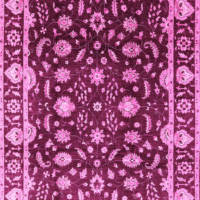 Machine Washable Oriental Pink Traditional Rug, wshurb868pnk