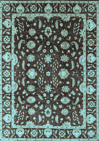 Oriental Light Blue Traditional Rug, urb868lblu