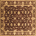 Square Oriental Brown Traditional Rug, urb868brn