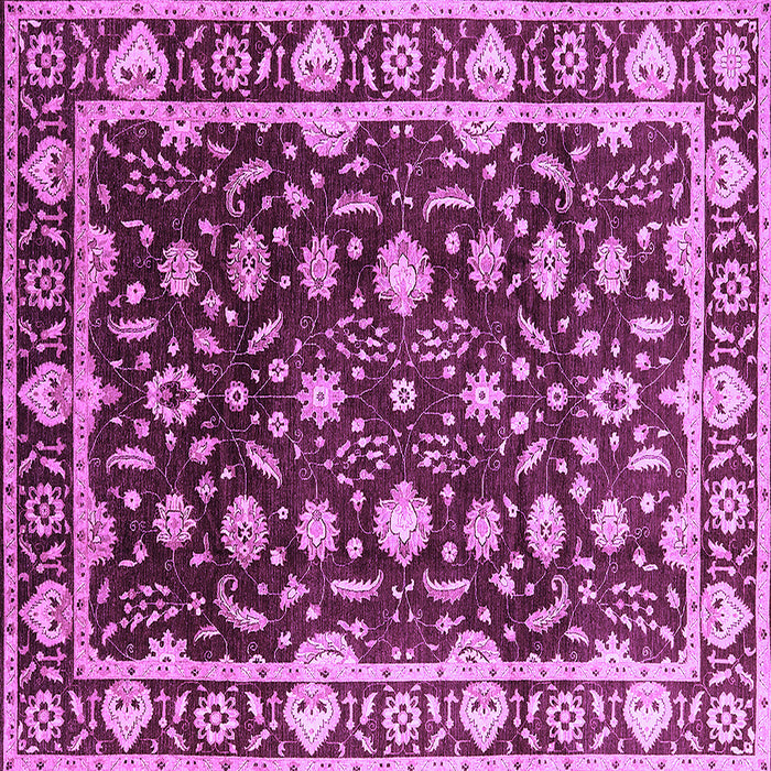 Square Oriental Purple Traditional Rug, urb868pur
