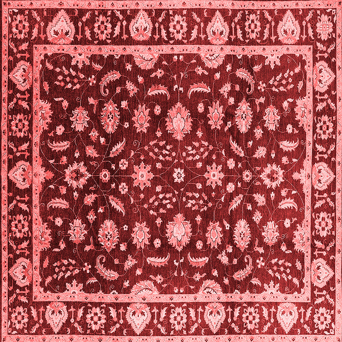 Machine Washable Oriental Red Traditional Rug, wshurb868red
