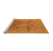 Sideview of Machine Washable Oriental Orange Industrial Area Rugs, wshurb869org