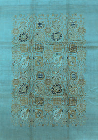 Oriental Light Blue Industrial Rug, urb869lblu