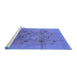 Sideview of Machine Washable Oriental Blue Industrial Rug, wshurb869blu